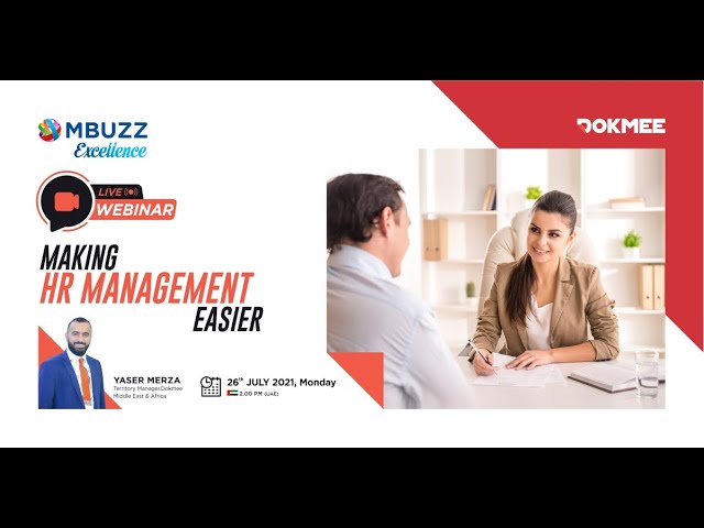 Webinar on How #Dokmee Solutions Making HR Management Easier under MBUZZ Excellence Program,